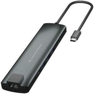 Conceptronic DONN06G laptop dock & poortreplicator Bedraad USB 3.2 Gen 1 (3.1 Gen 1) Type-C Grijs