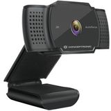 Conceptronic - Amdis02b - Webcam - Zwart - 2K Super HD - Autofocus