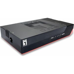 LevelOne GSW-0507 netwerk-switch Unmanaged Gigabit Ethernet (10/100/1000) Zwart, Rood