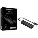 Conceptronic HUBBIES06B interface hub USB 3.2 Gen 1 (3.1 Gen 1) Type-A 5000 Mbit/s Zwart