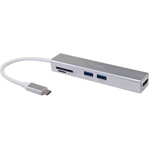 Equip 133480 laptop dock & poortreplicator USB 3.2 Gen 1 (3.1 Gen 1) Type-C Zilver