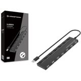 Conceptronic HUBBIES08B interface hub USB 2.0 480 Mbit/s Zwart
