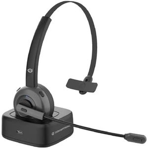 Conceptronic POLONA03BDA hoofdtelefoon/headset Hoofdtelefoons Draadloos Hoofdband Kantoor/callcenter Bluetooth Oplaadhouder Zwart