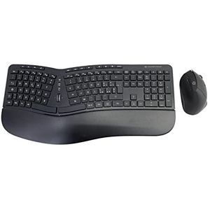 CONCEPTRONIC Wireless Keyboard+Mouse,ergo,Layout italien. zwart