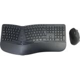 Conceptronic ORAZIO02PT Ergo Draadloze set van ergonomisch toetsenbord en verticale muis, Portugese lay-out, zwart
