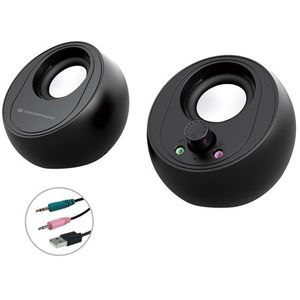 Conceptronic BJORN01B luidspreker 2-weg Zwart Bedraad en draadloos 10 W