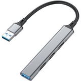 Equip 128960 interface hub USB 3.2 Gen 1 (3.1 Gen 1) Type-A 5000 Mbit/s Zwart, Grijs