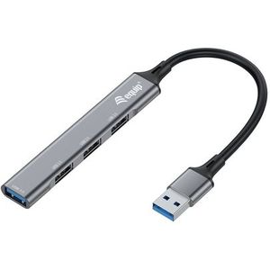 Equip 128960 interface hub USB 3.2 Gen 1 (3.1 Gen 1) Type-A 5000 Mbit/s Zwart, Grijs