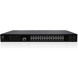 LevelOne GEP-2861 GEP-2861 L2 Managed Gigabit PoE-switch met 28 poorten, 4 x Gigabit SFP, 24 PoE-uitgangen, 390 W PoE-budget