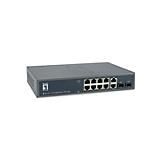 LevelOne GEP-1221 netwerk-switch Unmanaged Gigabit Ethernet (10/100/1000) Power over Ethernet (PoE) Zwart