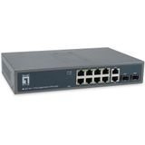 LevelOne GEP-1221 netwerk-switch Unmanaged Gigabit Ethernet (10/100/1000) Power over Ethernet (PoE) Zwart