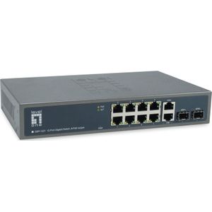 LevelOne Switch 10x GE GEP-1221 2xGSFP 19 15