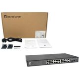 LevelOne GEP-2841 netwerk-switch Managed L2 Gigabit Ethernet (10/100/1000) Power over Ethernet (PoE) 1U Zwart