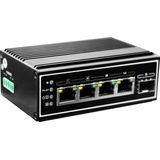 LevelOne IGP-0502 netwerk-switch Unmanaged Gigabit Ethernet (10/100/1000) Power over Ethernet (PoE) Zwart