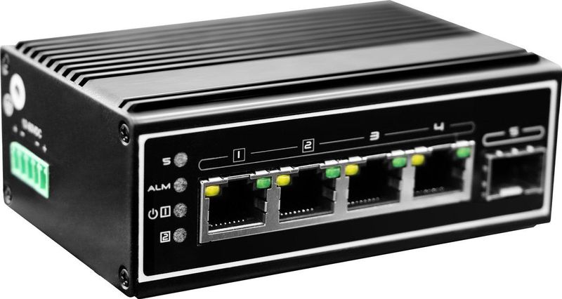 LevelOne IGP-0502 netwerk-switch Unmanaged Gigabit Ethernet (10/100/1000) Power over Ethernet (PoE) Zwart