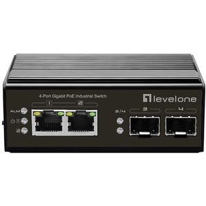 LevelOne IGP-0432 netwerk-switch Unmanaged Gigabit Ethernet (10/100/1000) Power over Ethernet (PoE) Zwart