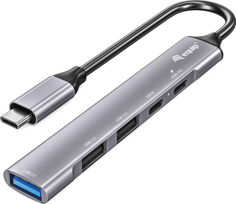 Equip 128962 5-poorts USB 3.0/2.0 hub met USB-C 100W USB PD