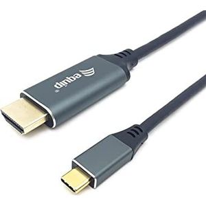 Equip 133417 video kabel adapter 3 m USB Type-C HDMI Type A (Standaard) Grijs, Zwart