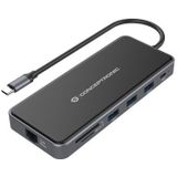 Conceptronic DONN15G laptop dock & poortreplicator Bedraad USB 3.2 Gen 1 (3.1 Gen 1) Type-C Grijs