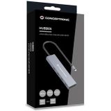Conceptronic - HUBBIES14G - Hub USB - Grijs - USB 3.2 - 4 Poorten