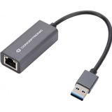 Conceptronic - Abby08g - Usb-a Naar Rj45-adapter - Grijs - Aluminium