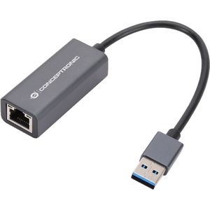 Conceptronic ABBY08G Gigabit USB 3.0 netwerkadapter, Wake-on-LAN, compatibel met Nintendo Switch