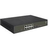 LevelOne GES-2110P Hilbert 10-Port Gigabit PoE Smart Lite Switch, 8 PoE Outputs, 2 x Gigabit SFP