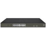 LevelOne GES-2118P netwerk-switch Managed L2 Gigabit Ethernet (10/100/1000) Power over Ethernet (PoE) Zwart