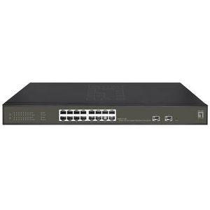 LevelOne GES-2118P netwerk-switch Managed L2 Gigabit Ethernet (10/100/1000) Power over Ethernet (PoE) Zwart