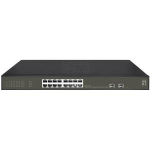 Level One GES-2118P netwerk-switch Managed L2 Gigabit Ethernet (10/100/1000) Power over Ethernet (PoE) Zwart