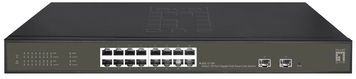 LevelOne GES-2118P netwerk-switch Managed L2 Gigabit Ethernet (10/100/1000) Power over Ethernet (PoE) Zwart