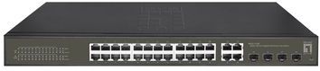 LevelOne GES-2128P netwerk-switch Managed L2 Gigabit Ethernet (10/100/1000) Power over Ethernet (PoE) Zwart