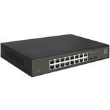 LevelOne GES-2118 netwerk-switch Managed L2 Gigabit Ethernet (10/100/1000) Zwart