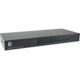 LevelOne - KVM-3216 - KVM-Switch - Zwart - 16-poorts - PS/2-USB - VGA