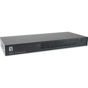 LevelOne - KVM-3216 - KVM-Switch - Zwart - 16-poorts - PS/2-USB - VGA