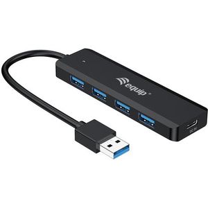Equip 4-Port USB 3.2 Gen 1 Hub - 5 Poorten - Zwart