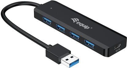 Equip 4-Port USB 3.2 Gen 1 Hub - 5 Poorten - Zwart