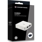 Conceptronic - Hubbies03w - USB 3.0 Hub - 4 Poorten - Wit - USB Voeding
