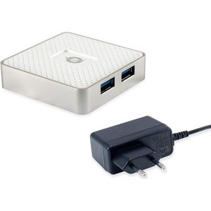 Conceptronic HUBBIES03W interface hub USB 3.2 Gen 1 (3.1 Gen 1) Micro-B 5000 Mbit/s Wit