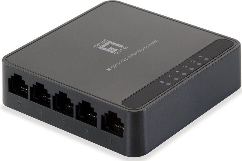 LevelOne GEU-0522 netwerk-switch Gigabit Ethernet (10/100/1000) Zwart