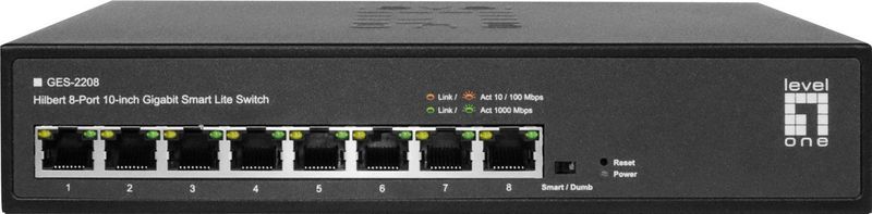 LevelOne GES-2208 netwerk-switch Managed L2 Gigabit Ethernet (10/100/1000) Zwart