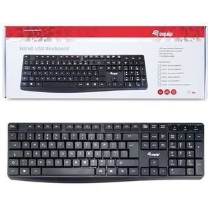 Equip 245215 toetsenbord Kantoor USB QWERTY Amerikaans Engels Zwart