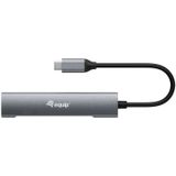 Equip 128963 interface hub USB 3.2 Gen 1 (3.1 Gen 1) Type-C 5000 Mbit/s Zwart, Zilver