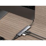 Equip 128963 interface hub USB 3.2 Gen 1 (3.1 Gen 1) Type-C 5000 Mbit/s Zwart, Zilver