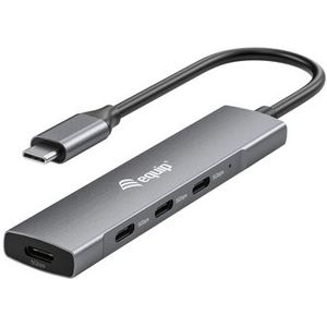 Equip 128963 interface hub USB 3.2 Gen 1 (3.1 Gen 1) Type-C 5000 Mbit/s Zwart, Zilver