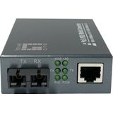 LevelOne GVT-2013 RJ45 naar SC Gigabit PoE PSE Fiber Multimode Media Converter 0,5 km