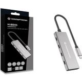Conceptronic HUBBIES16G interface hub USB 3.2 Gen 2 (3.1 Gen 2) Type-C 10000 Mbit/s Grijs