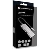 Conceptronic HUBBIES16G interface hub USB 3.2 Gen 2 (3.1 Gen 2) Type-C 10000 Mbit/s Grijs