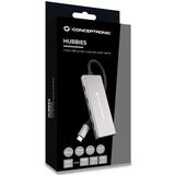 Conceptronic HUBBIES17G interface hub USB 3.2 Gen 2 (3.1 Gen 2) Type-C 10000 Mbit/s Grijs