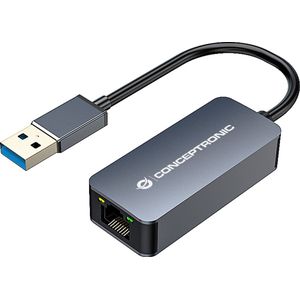 Conceptronic ABBY12G 2,5G Ethernet USB 3.0 adapter, Wake-on-LAN, compatibel met Nintendo Switch